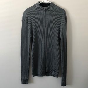 1/4 zip ribbed sweater